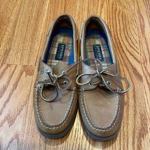 Brown leather Sperry shoes, size 9 1/2